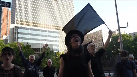 Black-Clad Protesters Mourn America with Screams Outside NYC Courthouse on Independence Day