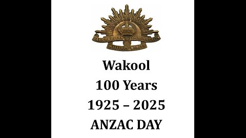 ANZAC Day, Wakool, 2025.