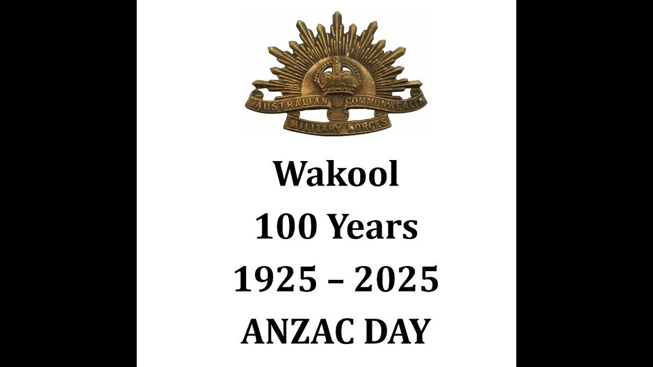 ANZAC Day, Wakool, 2025.