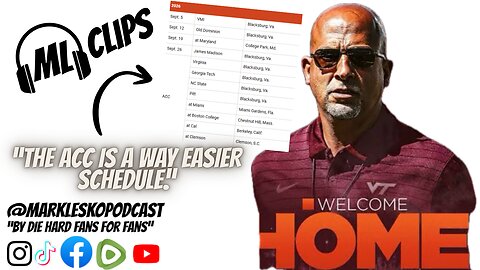 James Franklin at Virginia Tech and the new ACC schedule he faces #collegefootball