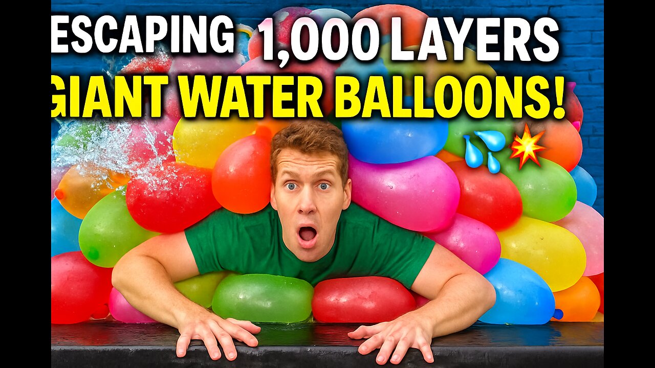 Escaping 1,000 Layers of GIANT WATER BALLOONS! 💦💥