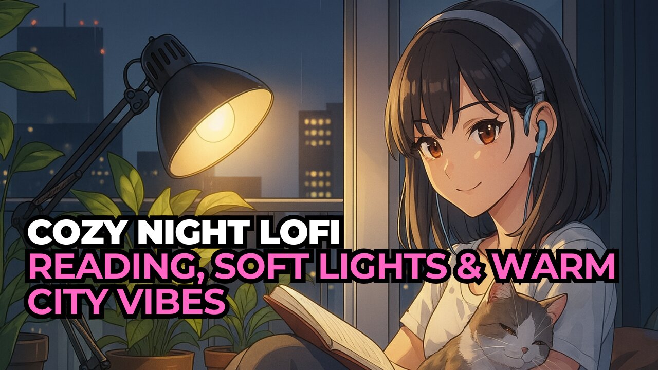 Lofi for Peaceful Nights — Warm Lamp Glow, Cat Comfort & Study Focus