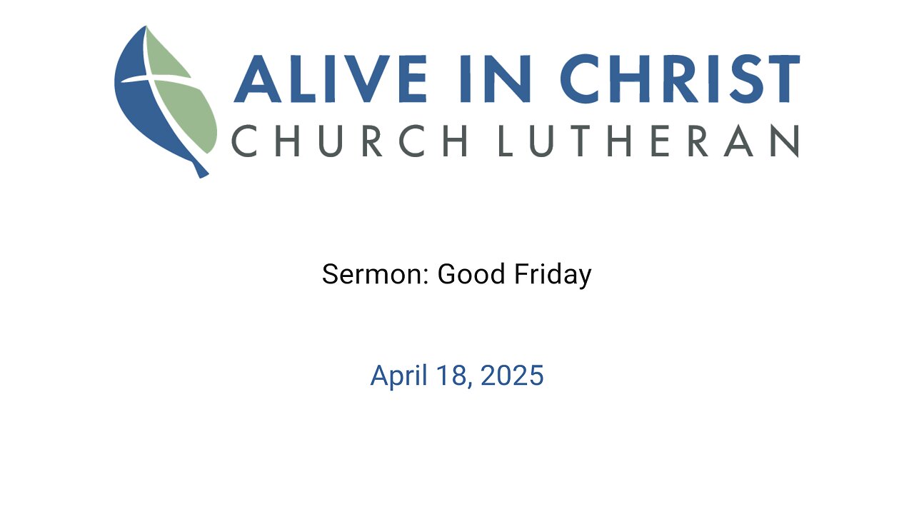 Sermon: Good Friday