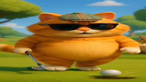 CGI 3D Cat’s Hilarious Golf Trick Shot! 🐱🏌️ Hole-in-One Chaos! #Shorts