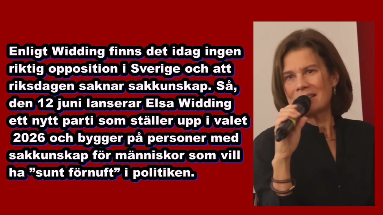 Elsa Widding startar nytt parti – med ”sunt förnuft”