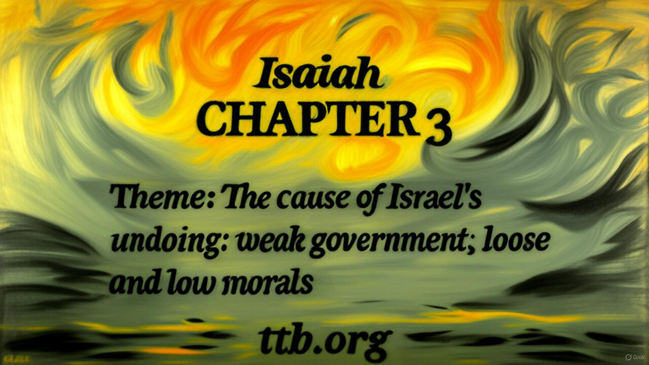 Isaiah Chapter 3 (Bible Study)