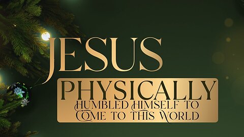 Sunday Morning Service " God's Plan For Jesus Christ Coming Into The World"12/21/25