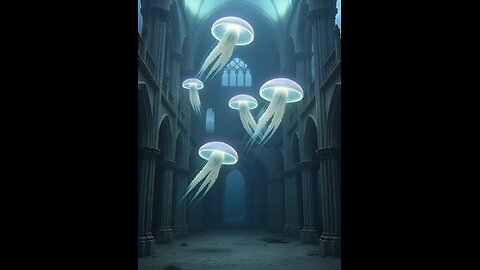 Massive glowing jellyfish