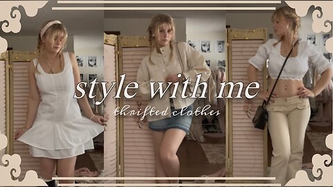 Beautiful Girls Audrey 🌸 Style Thrifted Clothes With Me! 💝 Making aesthetic outfits 4K HD