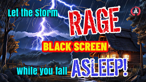 Let the Storm Rage, While You Sleep in the Dark 🖤 | Black Screen Rain & Thunderstorm for Deep Sleep