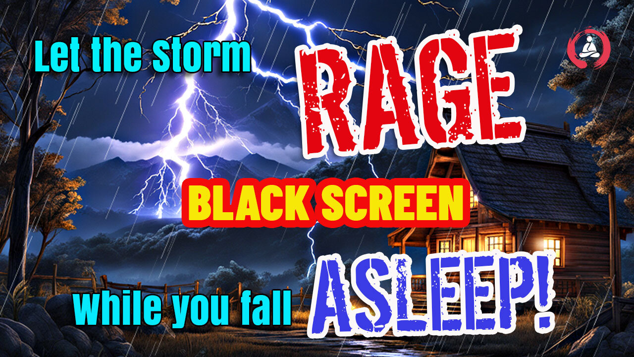 Let the Storm Rage, While You Sleep in the Dark 🖤 | Black Screen Rain & Thunderstorm for Deep Sleep
