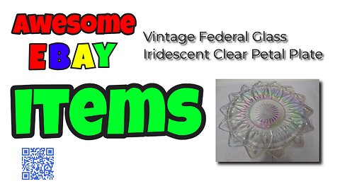 🌸 STUNNING Vintage Federal Glass Iridescent Petal Plate 8.5" – Shimmers! 🌟 #ebay #buyitnow