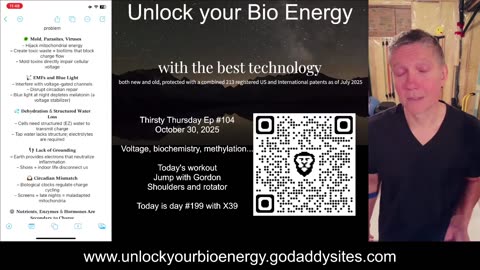 Voltage, biochemistry, methylation Thirsty Thursday Ep 104 October 30, 2025