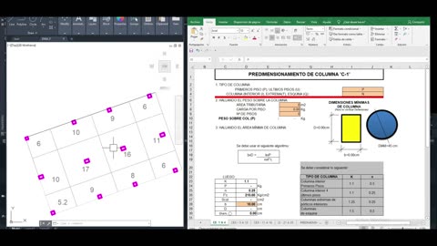 PREDIMENSIONAMIENTO DE COLUMNA/ EXCEL