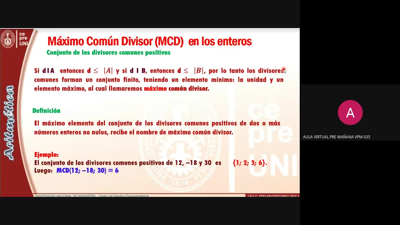 CEPRE UNI 2022 - 1 | Semana 16 | Aritmética S1