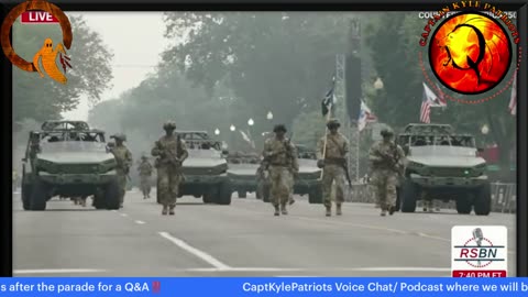 Capt Kyle and Kelly stream live US Army Parade with CIC Trump
