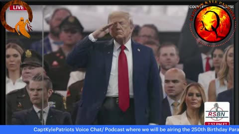 Capt Kyle and Kelly stream live US Army Parade with CIC Trump