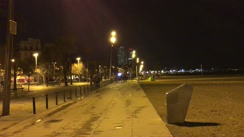 Night Walk in Barceloneta (Barcelona, Catalonia, Spain) 2
