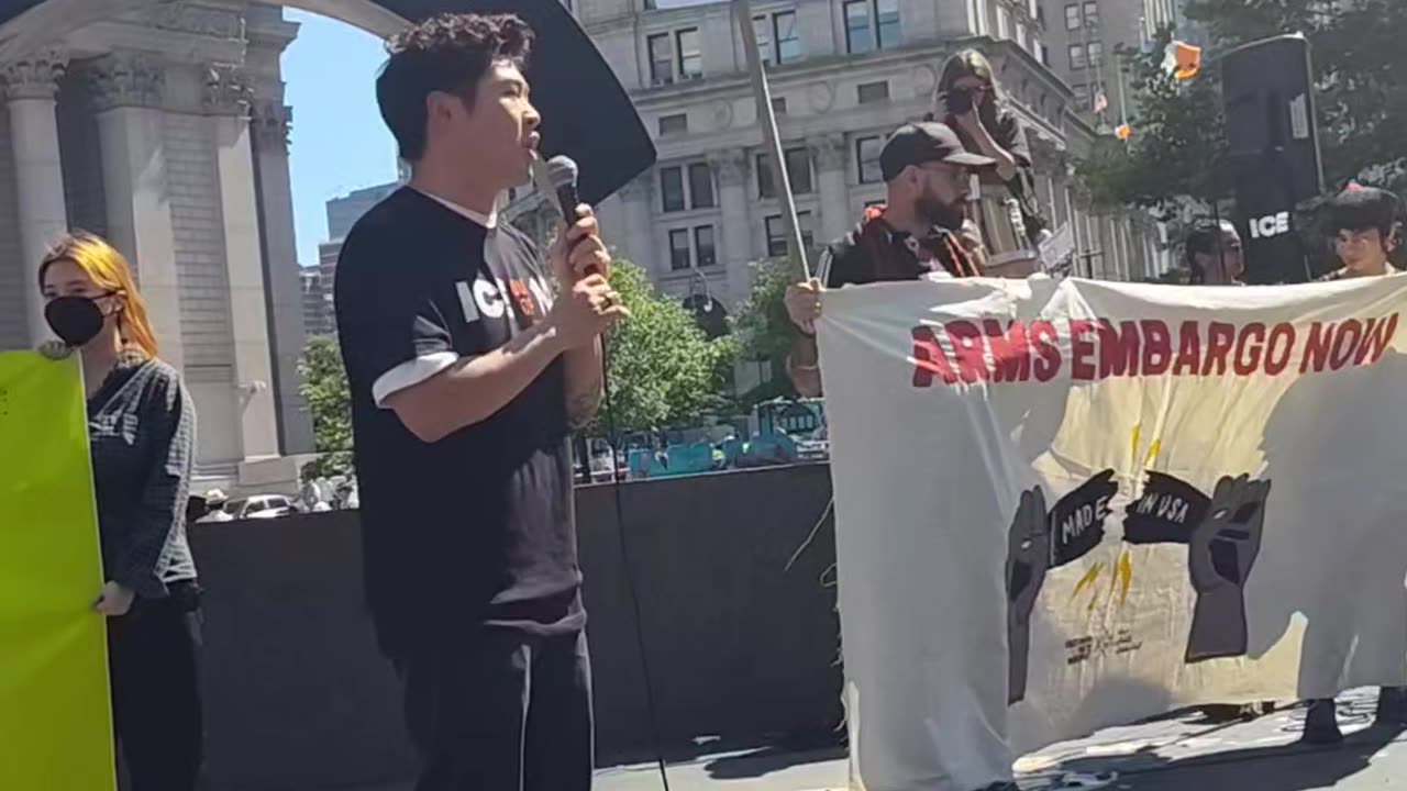 "ICE OUT OF NEW YORK. Stop the deportations now!"