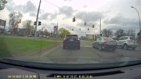 Drive From Corewell Hospital, Oakwood Blvd; To Levagood Area, Dearborn, Michigan, 4/19/25