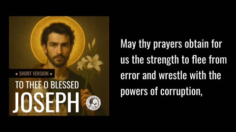 TO THEE O BLESSED JOSEPH ● SHORT VERSION