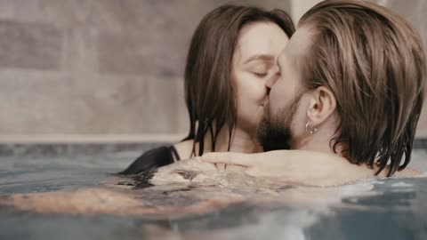 "Romantic Pool Kiss 💦 | Intimate Couple Moment in Water"#rumble