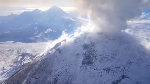 The Bezymyanny Volcano In Kamchatka, Russia