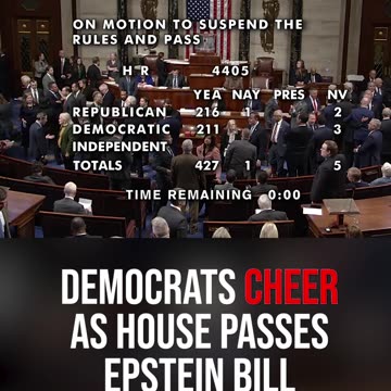 Careful What You Wish For? Democrats Cheer as House Passes Epstein Bill