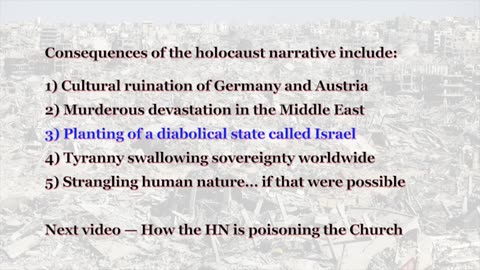 HN8 1 2 Consequences for the World of the holocaust narrative (Part 1 of 2)