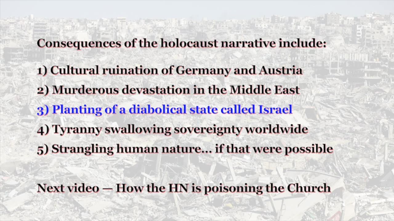 HN8 1 2 Consequences for the World of the holocaust narrative (Part 1 of 2)