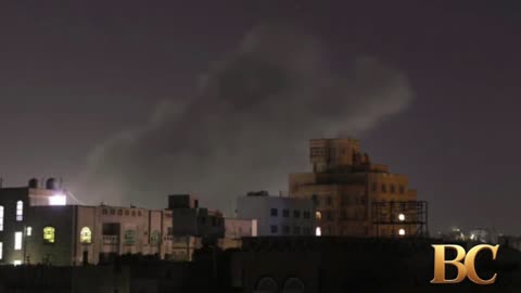 US airstrikes killed 12 people in Yemen’s capital, the Houthi rebels say