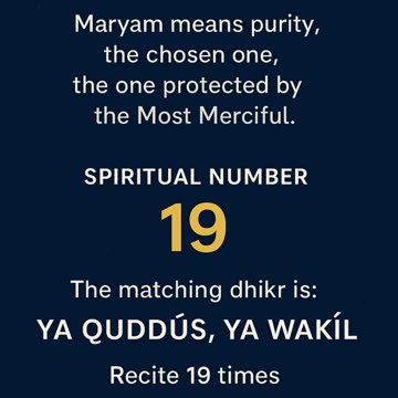 "Is Your Name MARYAM? Discover the Secret Meaning & 19 Powerful Dhikr"
