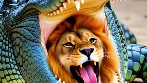 Unbelievable! Crocodile Swallows a Lion | Wild Animal Attack Caught on Camera