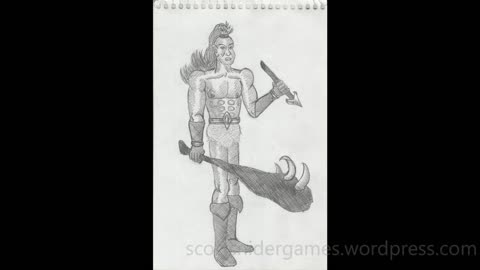 Barbarian Pencil Sketch Video #3 (10-17-2025)