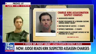 Charlie Kirk's Accused Assassin Appears Stone-Faced As Charges Read In Court