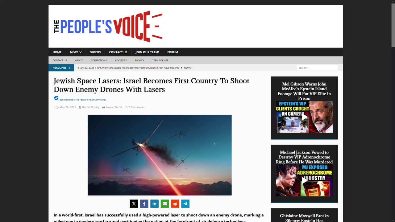 Israel Nation State First To Use Lasers To Shoot Down Enemy Drones - What Comes Next?