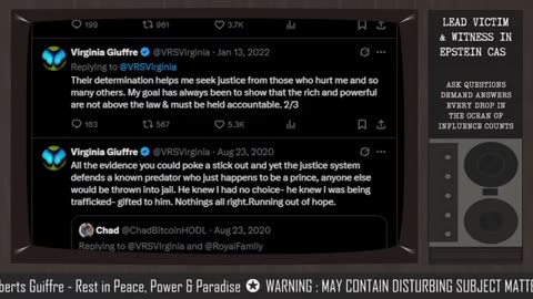 Virginia Giuffre Reportedly Committed S**cide (Witness/Victim in the Epstein Case) RELEASE THE FILES