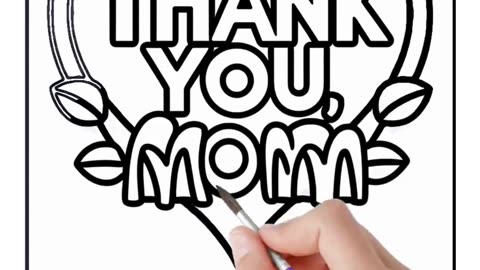 Thank You Mom Coloring Page Mother's Day Quotes Inspirational & Funny! 💖 Show Your Love! #coloring