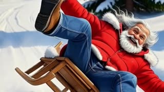 When Dad Thinks He’s a Sled Pro 😂 #DadJokes