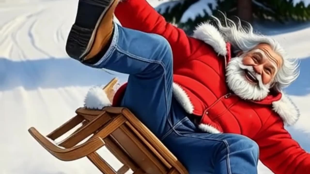 When Dad Thinks He’s a Sled Pro 😂 #DadJokes