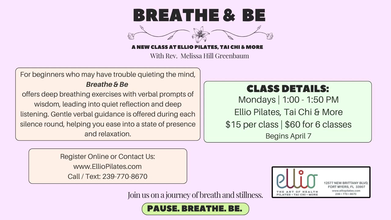 🌬️ Breathe and Be – A Healing Journey with Rev. Melissa Hill Greenbaum