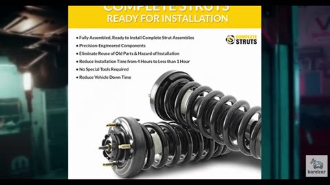 COMPLETESTRUTS - Front & Rear Complete Strut Assemblies with Coil Springs Repla