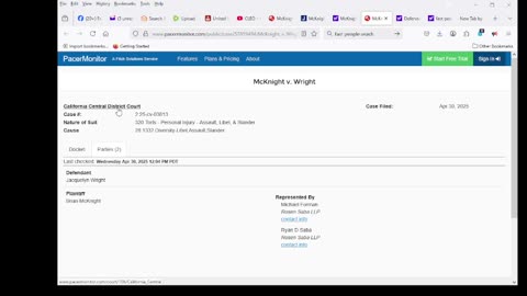 Jaguar Wright be in sued in California Central District Court
