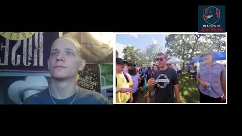 Reacting to Nicholas Bowling at pride festival