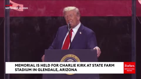 Donald Trump speech at the Memorial held for Charlie Kirk in US Arizona