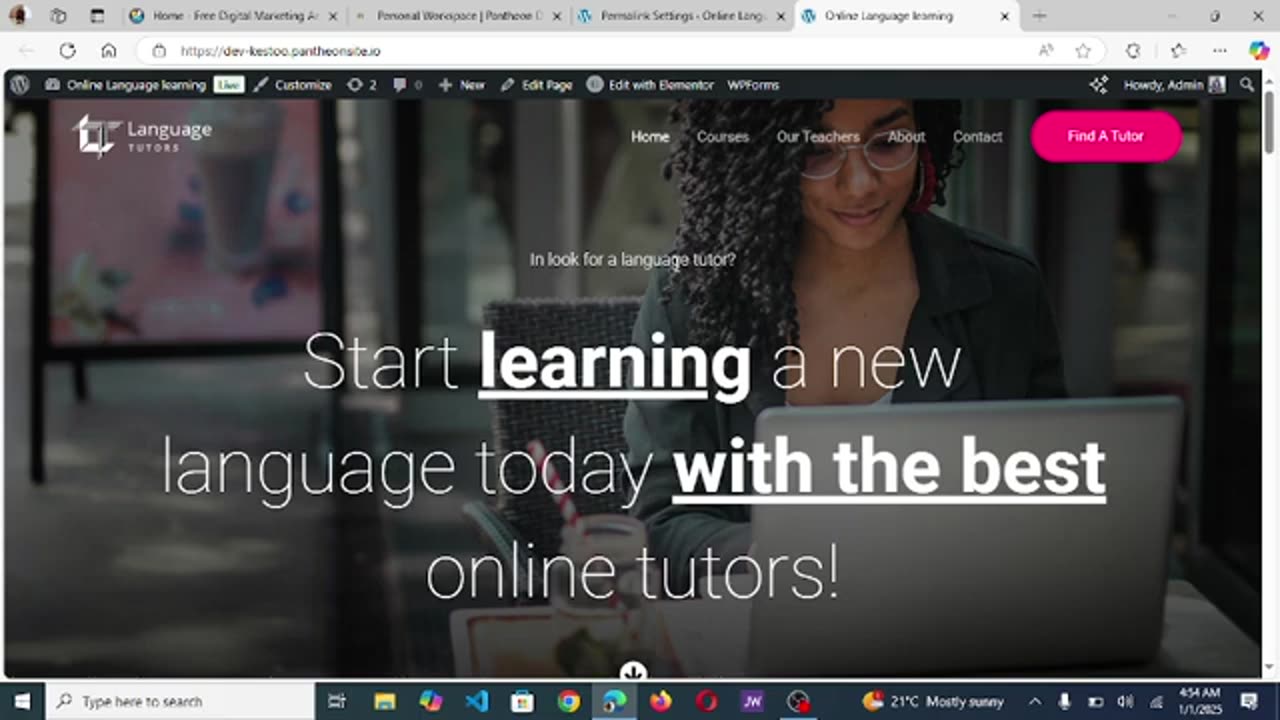 Create a worldpress website for free