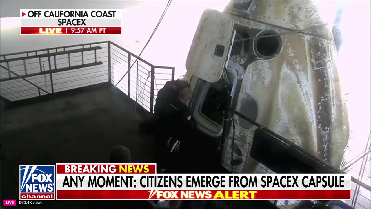 Citizens set to emerge from SpaceX capsule following historic mission