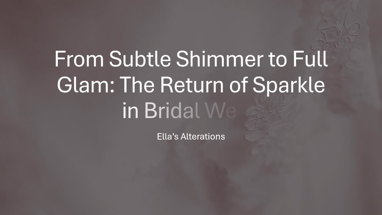 💎 From Subtle Shimmer to Full Glam: The Return of Sparkle in Bridal Wear.💎