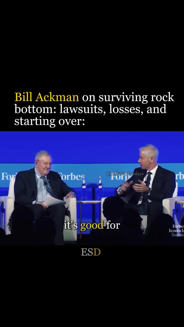 Billionaire Bill Ackman reveals how he survived rock bottom