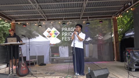 Prague Czech Republic Gay LGBTQIA Pride The Boy singers in the village 3rd August 2025. Part 7